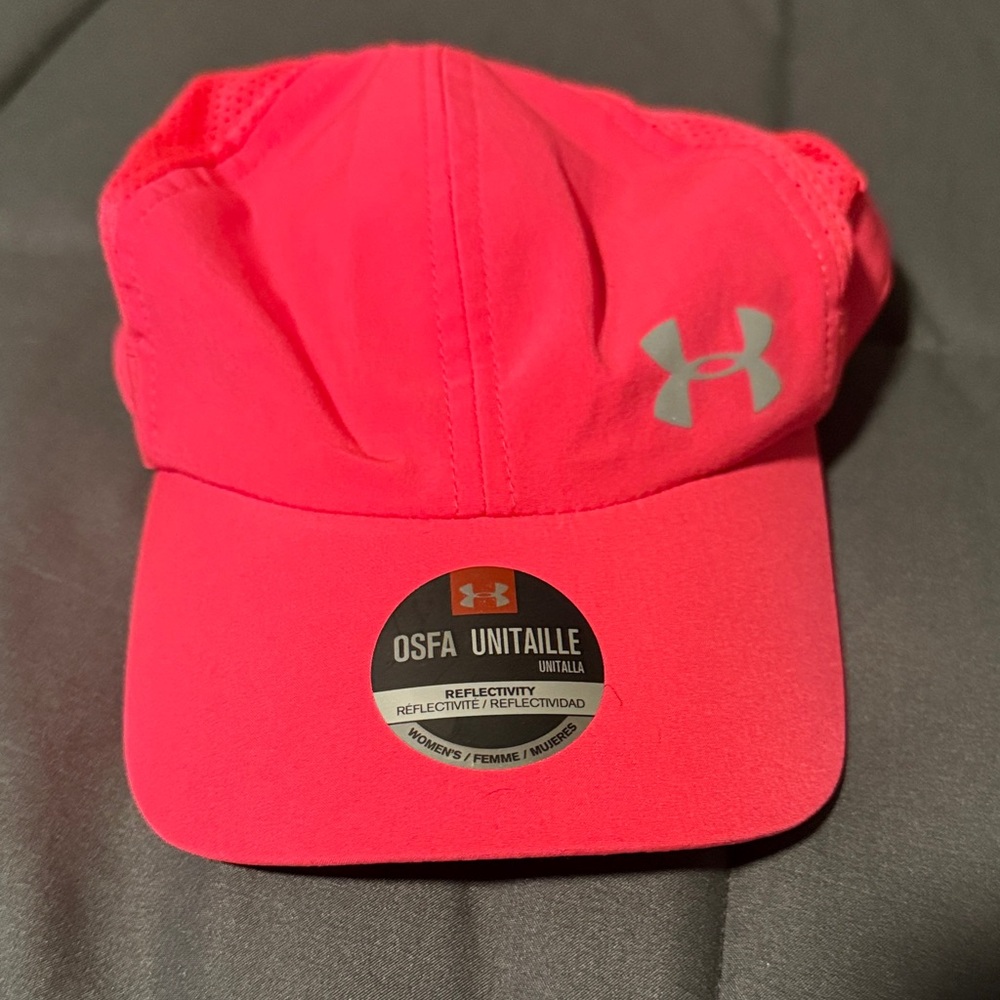 Under Armour Vibrant Pink Hat with Reflective Logo